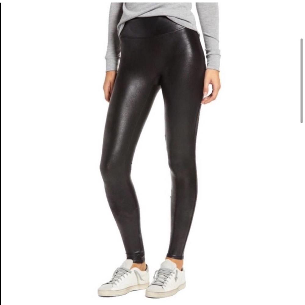 SPANX Faux Leather Leggings in‎ Black XL